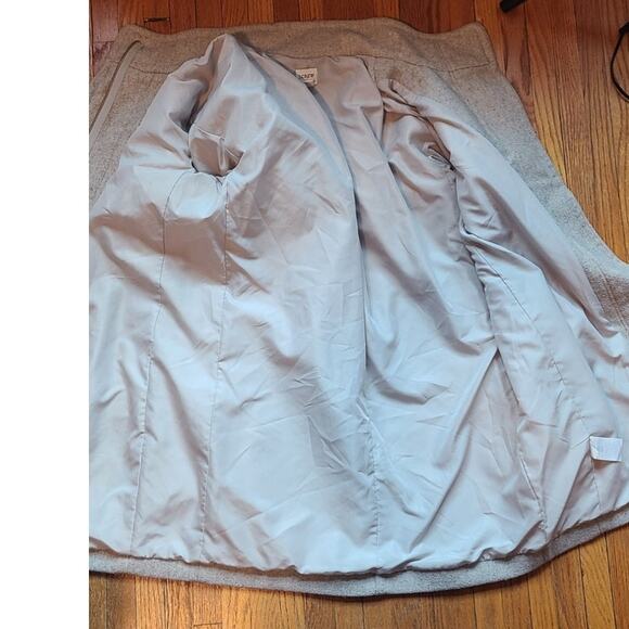 J.Crew Gray Cocoon Winter Wool Blend Zipper Coat Jacket - size 6 - Picture 2 of 7
